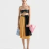 Top bandeau de lana a rayas