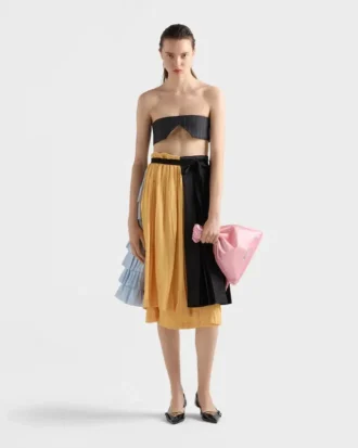 Top bandeau de lana a rayas Top bandeau de lana a rayas