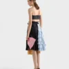 Top bandeau de lana a rayas