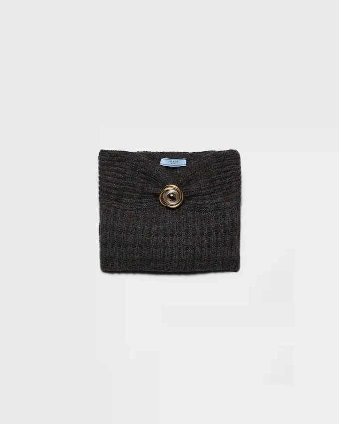 Top bandeau de lana y cachemira con broche Top bandeau de lana y cachemira con broche
