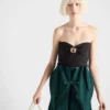 Top bandeau de lana y cachemira con broche Top bandeau de lana y cachemira con broche