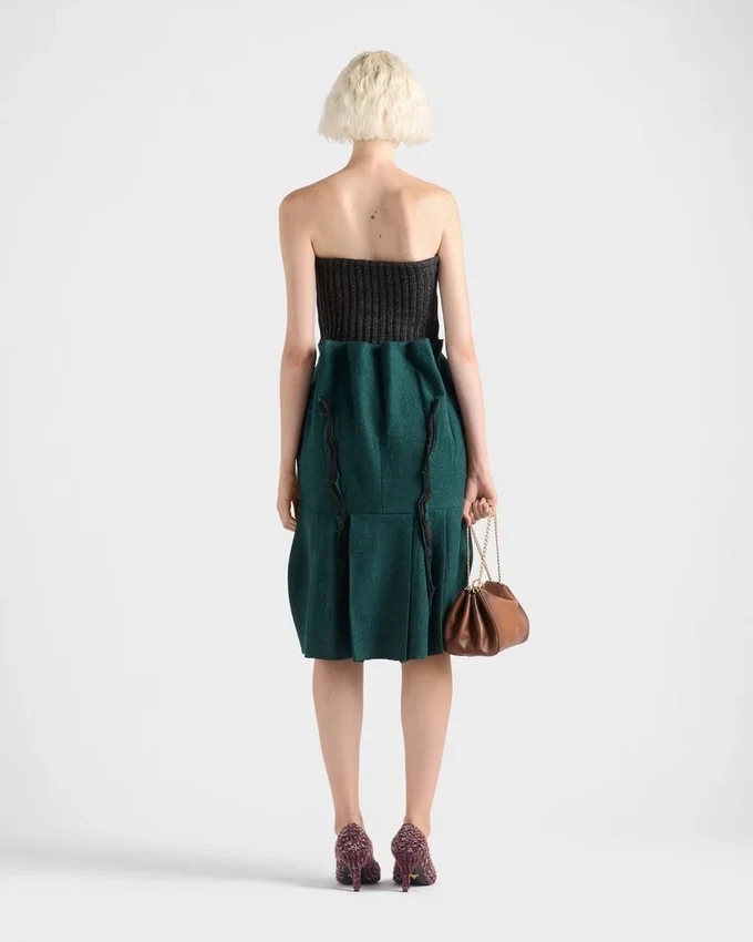Top bandeau de lana y cachemira con broche Top bandeau de lana y cachemira con broche