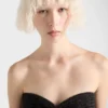 Top bandeau de lana y cachemira con broche Top bandeau de lana y cachemira con broche