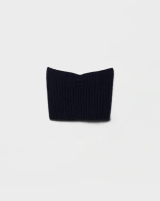 Top bandeau de lana y cachemira con colgante