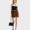 Top bandeau de lana y cachemira con colgante