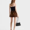 Top bandeau de lana y cachemira con colgante