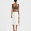 Top bralette de gasa de seda con lunares Top bralette de gasa de seda con lunares
