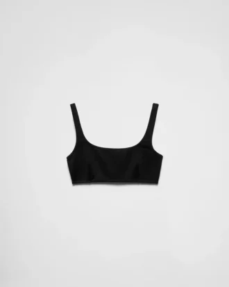 Top de bikini de tejido interlock