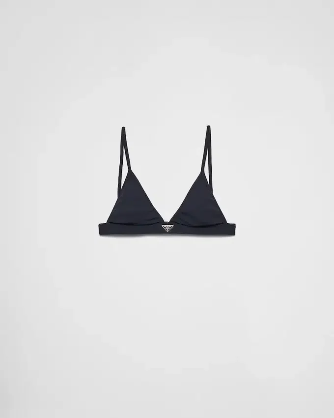 Top de bikini tipo bralette de punto acanalado Top de bikini tipo bralette de punto acanalado