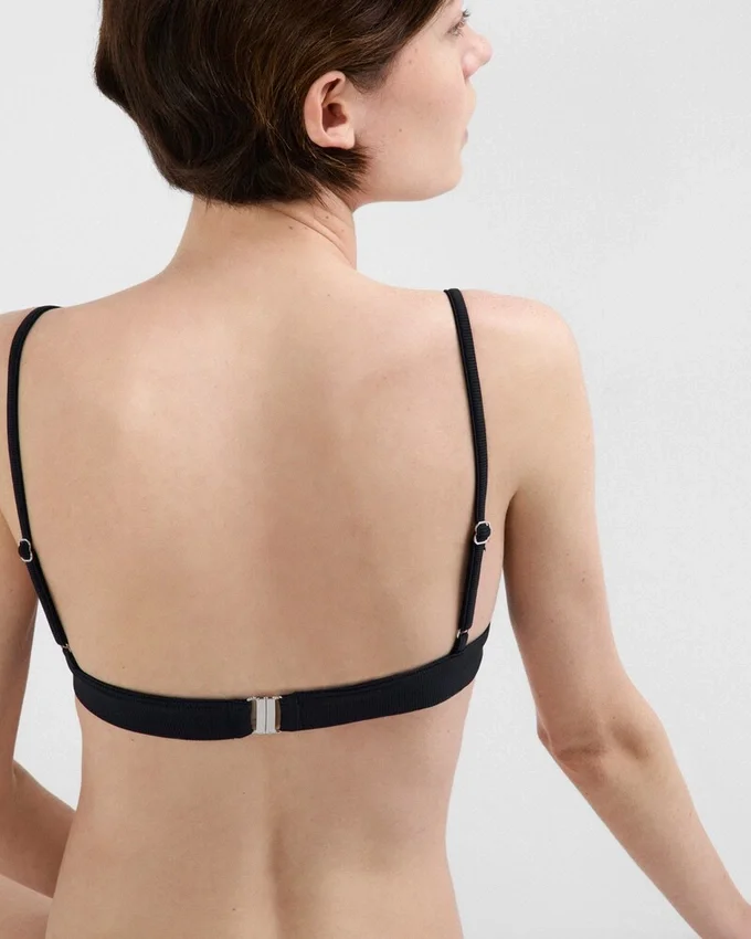 Top de bikini tipo bralette de punto acanalado Top de bikini tipo bralette de punto acanalado
