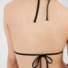 Top de bikini triangular de jersey con pedrería Top de bikini triangular de jersey con pedrería