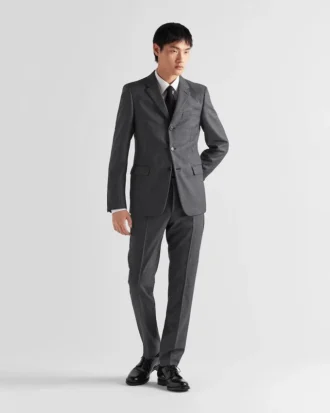 Traje de lana de un solo pecho