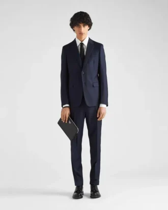 Traje de lana de un solo pecho