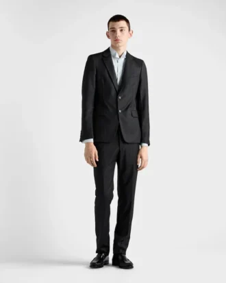 Traje de lana y cachemira de un solo pecho