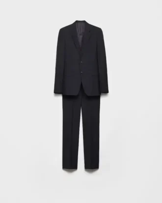 Traje de lana y mohair de un solo pecho