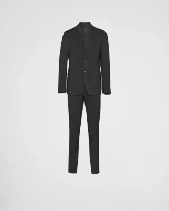 Traje de lana y mohair de un solo pecho