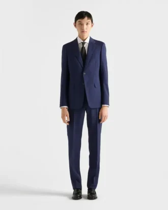 Traje de lana y mohair de un solo pecho