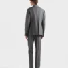 Traje de seda de un solo pecho Traje de seda de un solo pecho