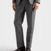 Traje de seda de un solo pecho Traje de seda de un solo pecho