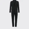 Traje de una sola fila de botones de tejido técnico Traje de una sola fila de botones de tejido técnico