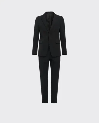 Traje de una sola fila de botones de tejido técnico