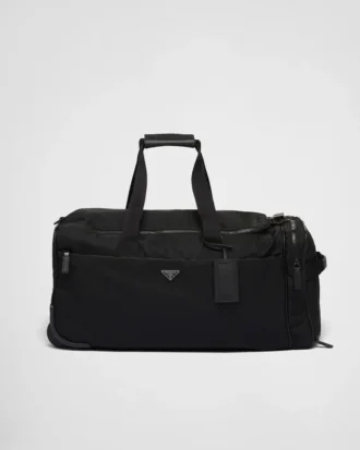 Trolley de Re-Nylon y piel Saffiano