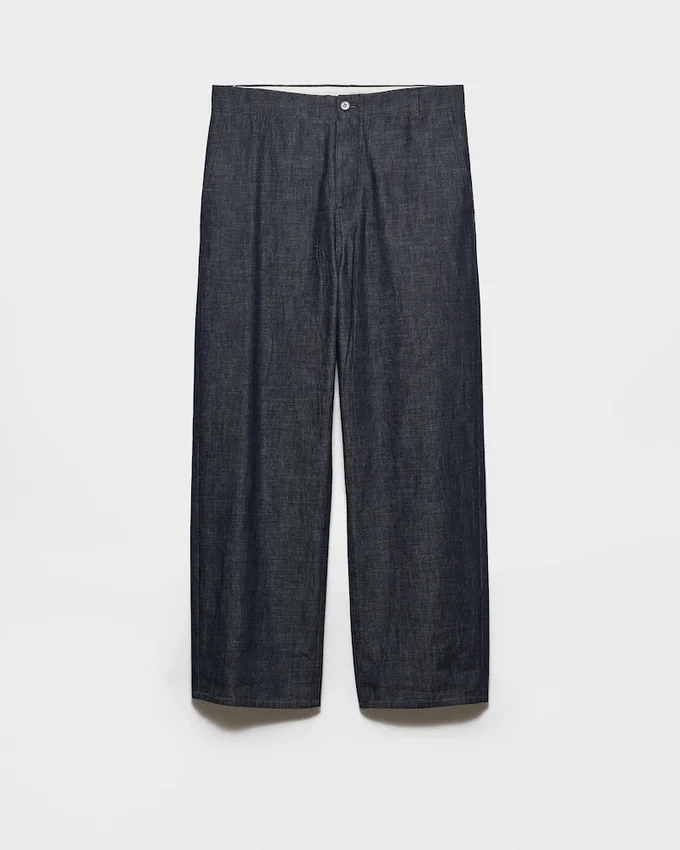 Vaqueros de denim crudo de corte regular Vaqueros de denim crudo de corte regular
