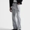 Vaqueros de denim lavado de cinco bolsillos Vaqueros de denim lavado de cinco bolsillos