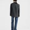 Vaqueros de denim lavado de pierna recta Vaqueros de denim lavado de pierna recta