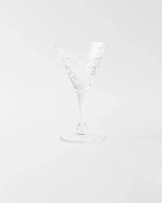Vaso de vino blanco de cristal – Triángulos