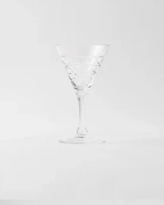 Vaso de vino blanco de cristal – Triángulos