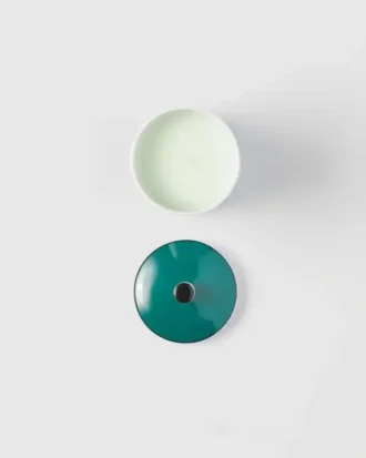 Vela perfumada de porcelana – Verde Viena