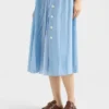 Vestido camisero de ponga y popelín Vestido camisero de ponga y popelín