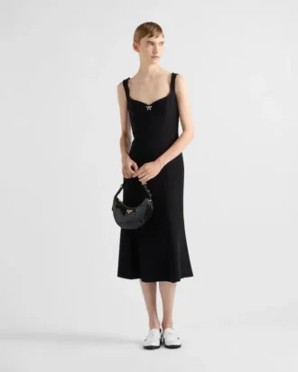 Vestido de cady bordado