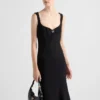 Vestido de cady bordado