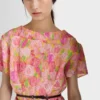 Vestido de cloqué con estampado floral Vestido de cloqué con estampado floral