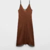 Vestido de crepé satinado