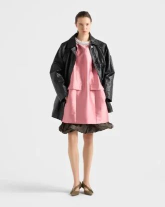 Vestido de doble shantung bordado