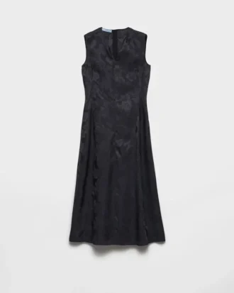 Vestido de jacquard floral