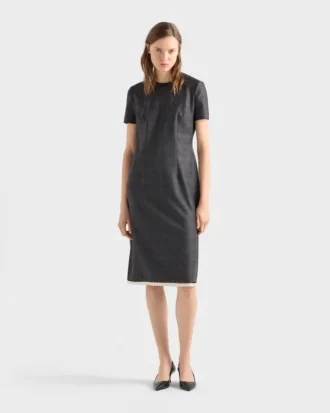 Vestido de lana a cuadros