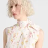Vestido de popelín plisado con estampado floral Vestido de popelín plisado con estampado floral