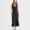 Vestido de seda habutai bordado con efecto vintage Vestido de seda habutai bordado con efecto vintage