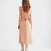 Vestido de seda Habutai bordado de estilo vintage Vestido de seda Habutai bordado de estilo vintage
