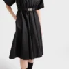 Vestido midi de manga corta de Re-Nylon Vestido midi de manga corta de Re-Nylon