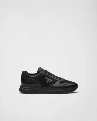 Zapatillas altas de cuero y Re-Nylon