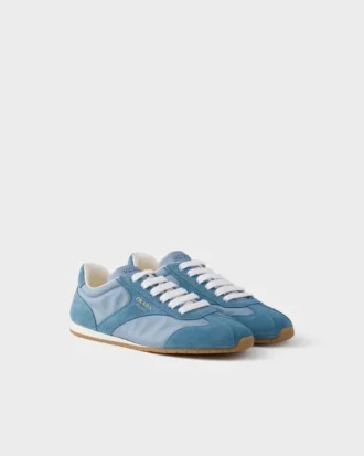 Zapatillas con cordones de Re-Nylon y gamuza