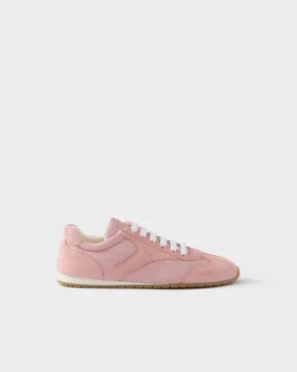 Zapatillas con cordones de Re-Nylon y gamuza