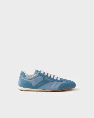 Zapatillas con cordones de Re-Nylon y gamuza