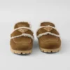 Zapatillas de gamuza y piel de oveja Zapatillas de gamuza y piel de oveja