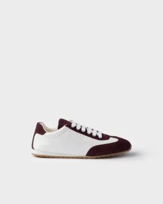 Zapatillas de piel napa y ante